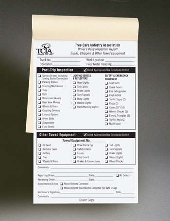 Driver Vehicle Inspection Report - English